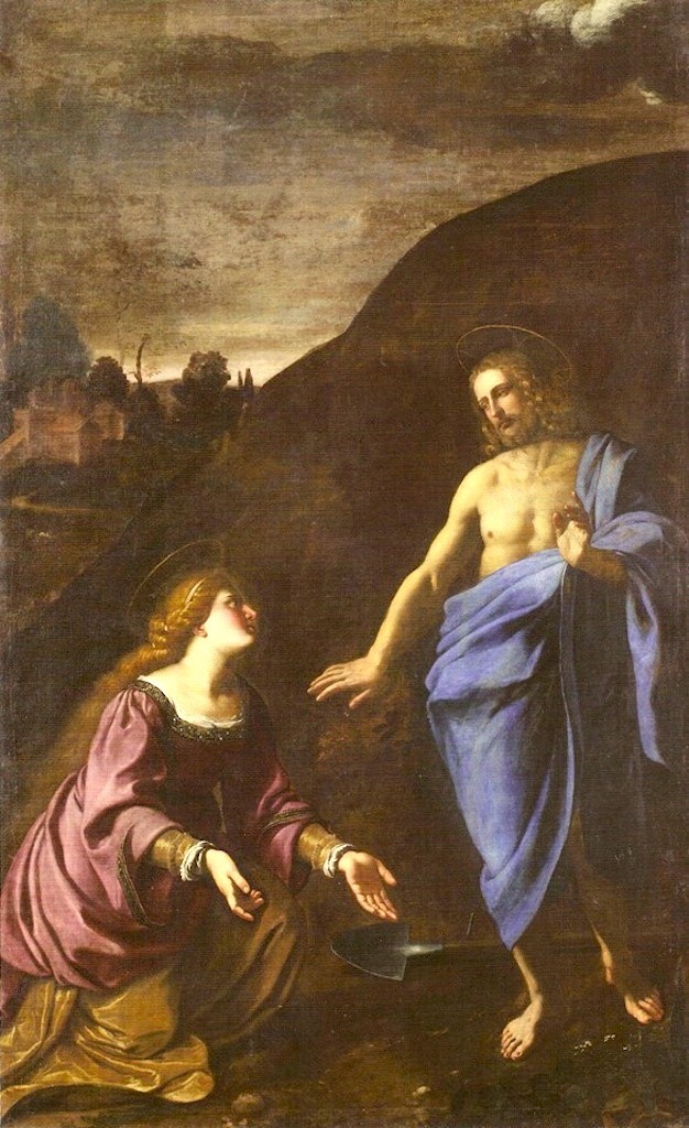 De blik waarmee Maria Magdalena Christus belijkt is eveneens beladen