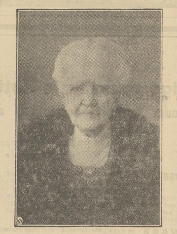 Portret van Christina Roloff-Rueb in Haagsche courant van 1935